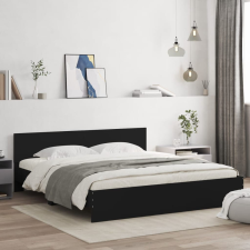 vidaXL fekete ágykeret fejtámlával 160 x 200 cm ágy és ágykellék