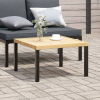 vidaXL Fekete alumínium kerti dohányzóasztal 65 x 65 x 40 cm