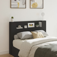 vidaXL fekete áthidalószekrény LED-világítással 140 x 16,5 x 103,5 cm ágy és ágykellék
