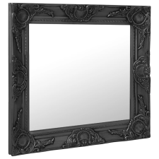 vidaXL fekete barokk stílusú fali tükör 60 x 60 cm (320335) bútor