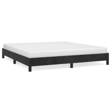 vidaXL fekete bársony ágykeret 160x200 cm (346984) ágy és ágykellék