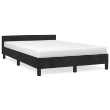 vidaXL Fekete bársony ágykeret fejtámlával 120 x 190 cm ágy és ágykellék