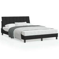vidaXL fekete bársony ágykeret LED-világítással 140 x 190 cm ágy és ágykellék