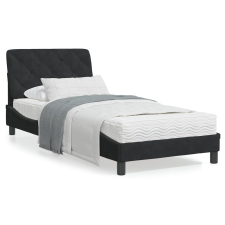 vidaXL fekete bársony ágykeret LED-világítással 80 x 200 cm ágy és ágykellék
