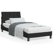 vidaXL Fekete bársony ágykeret LED-világítással 90 x 200 cm ágy és ágykellék