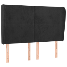 vidaXL fekete bársony fejtámla szárnyakkal 147 x 23 x 118/128 cm (3117726) ágy és ágykellék