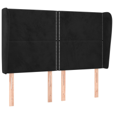vidaXL fekete bársony fejtámla szárnyakkal 147 x 23 x 118/128 cm (3117866) ágy és ágykellék