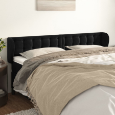 vidaXL fekete bársony fejtámla szárnyakkal 183x23x78/88 cm ágy és ágykellék