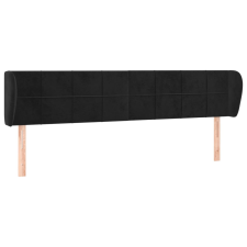vidaXL fekete bársony fejtámla szárnyakkal 183x23x78/88 cm (3117206) ágy és ágykellék