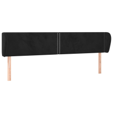 vidaXL fekete bársony fejtámla szárnyakkal 203x23x78/88 cm (3117072) ágy és ágykellék