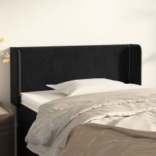 vidaXL fekete bársony fejtámla szárnyakkal 93x16x78/88 cm ágy és ágykellék