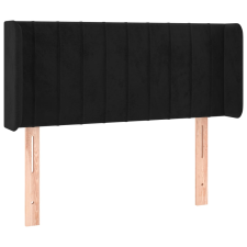 vidaXL fekete bársony fejtámla szárnyakkal 93x16x78/88 cm (3119044) ágy és ágykellék