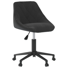 vidaXL fekete bársony forgó irodaszék (335481) bútor