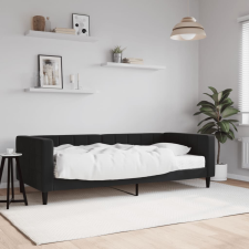 vidaXL fekete bársony heverő matraccal 90 x 200 cm ágy és ágykellék