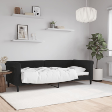 vidaXL fekete bársony kanapéágy 80 x 200 cm bútor