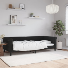 vidaXL fekete bársony kanapéágy 90 x 200 cm bútor
