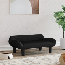 vidaXL fekete bársony kutyaágy 70 x 40 x 24 cm szállítóbox, fekhely kutyáknak