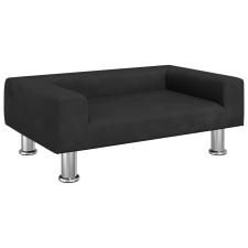 vidaXL fekete bársony kutyaágy 70 x 45 x 26,5 cm (171922) szállítóbox, fekhely kutyáknak