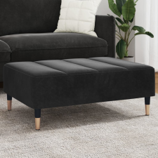 vidaXL fekete bársony lábzsámoly 77x55x31 cm bútor