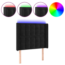 vidaXL fekete bársony LED-es fejtámla 103x16x118/128 cm (3124526) ágy és ágykellék