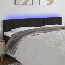vidaXL fekete bársony LED-es fejtámla 160x5x78/88 cm ágy és ágykellék