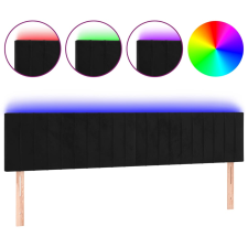 vidaXL fekete bársony LED-es fejtámla 200x5x78/88 cm (3121918) ágy és ágykellék