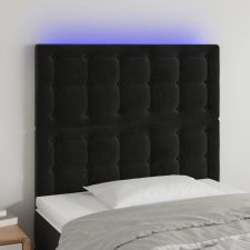 vidaXL fekete bársony LED-es fejtámla 80x5x118/128 cm ágy és ágykellék
