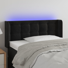 vidaXL fekete bársony LED-es fejtámla 83 x 16 x 78/88 cm ágy és ágykellék