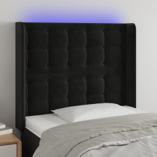 vidaXL fekete bársony LED-es fejtámla 93x16x118/128 cm ágy és ágykellék