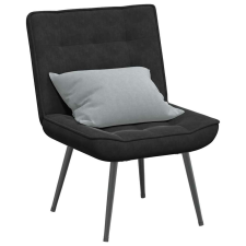 vidaXL fekete bársony pihenőfotel 64 x 74 x 84 cm bútor