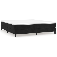 vidaXL fekete bársony rugós ágy matraccal 180x200 cm (3144347) ágy és ágykellék