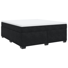 vidaXL fekete bársony rugós ágy matraccal 180x200 cm (3285301) ágy és ágykellék