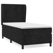 vidaXL fekete bársony rugós ágy matraccal 80 x 200 cm (3129059) ágy és ágykellék
