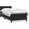 vidaXL fekete bársony rugós ágy matraccal 80x220 cm (3316427)