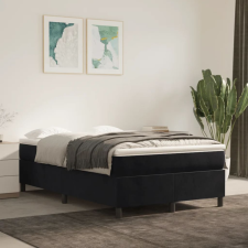 vidaXL fekete bársony rugós ágykeret 120 x 200 cm (3121110) ágy és ágykellék