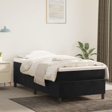 vidaXL fekete bársony rugós ágykeret 90x190 cm ágy és ágykellék