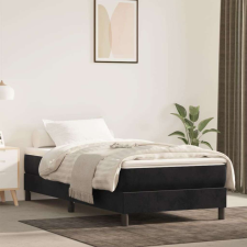 vidaXL fekete bársony zsebrugós ágymatrac 90x220x20 cm ágy és ágykellék