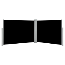vidaXL fekete behúzható oldalsó napellenző 100 x 1000 cm kerti bútor