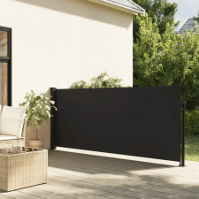 vidaXL fekete behúzható oldalsó napellenző 100 x 500 cm kerti bútor