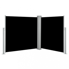 vidaXL Fekete behúzható oldalsó napellenző 100 x 600 cm kerti bútor