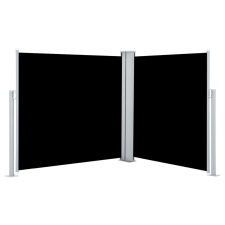 vidaXL fekete behúzható oldalsó napellenző 100 x 600 cm (48442) kerti bútor