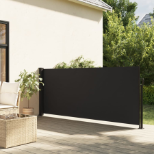 vidaXL fekete behúzható oldalsó napellenző 120 x 300 cm kerti bútor