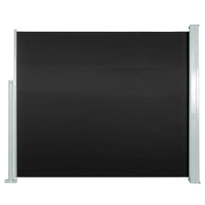 vidaXL Fekete behúzható oldalsó napellenző 120 x 300 cm kerti bútor