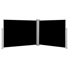 vidaXL fekete behúzható oldalsó napellenző 140 x 1000 cm kerti bútor