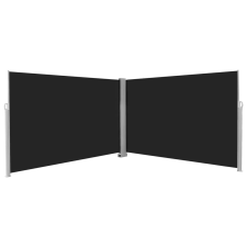 vidaXL fekete behúzható oldalsó napellenző 200 x 600 cm fogó