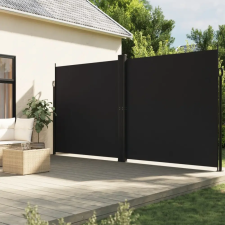 vidaXL fekete behúzható oldalsó napellenző 200 x 600 cm kerti bútor