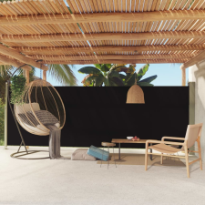 vidaXL fekete behúzható oldalsó terasznapellenző 180 x 500 cm kerti bútor