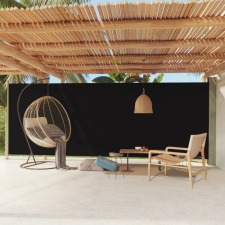 vidaXL fekete behúzható oldalsó terasznapellenző 200 x 600 cm kerti bútor