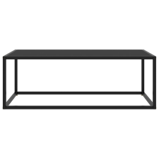 vidaXL fekete dohányzóasztal fekete üveggel 100 x 50 x 35 cm (322880) bútor