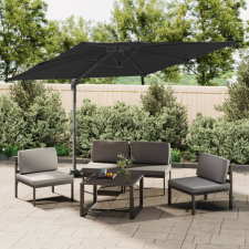 vidaXL fekete dupla tetős konzolos napernyő 300x300 cm kerti bútor